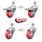 Service Caster 3 Inch Red Polyurethane Swivel 12mm Stem Caster Total Lock Brake SCC, 2PK SCC-TSTTL20S314-PPUB-RED-M1215-2-S-2 - alternate 5